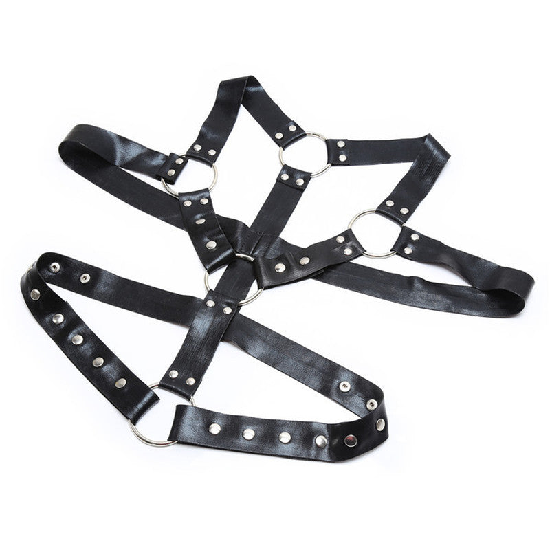 BDStyle Chest Harness Punk Costume Straps with O Rings - - Cuffs And Restraints
