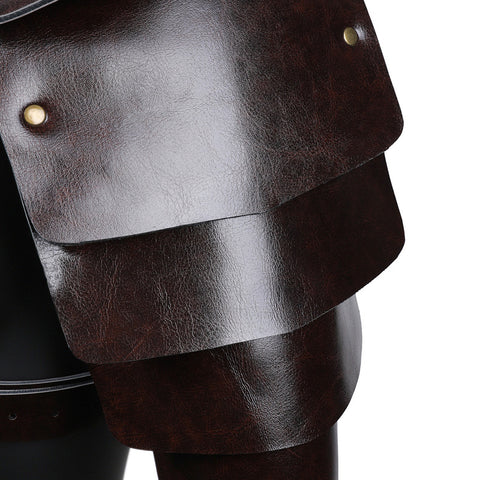 BDStyle Unisex Brown PU Leather Vintage Armor - Cuffs And Restraints
