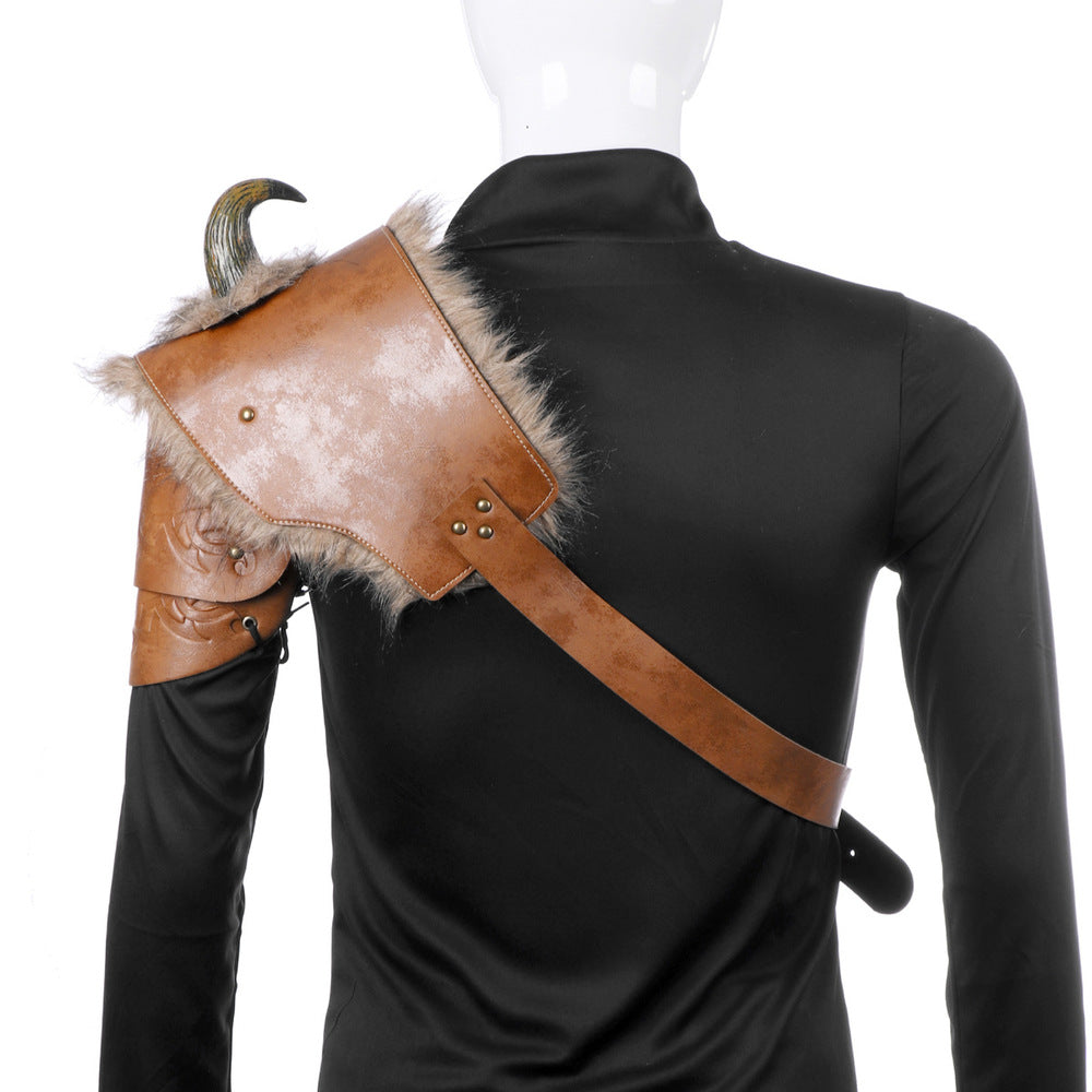 BDStyle Mens Horned Shoulder Armor Fetish Wear - - Cuffs And Restraints