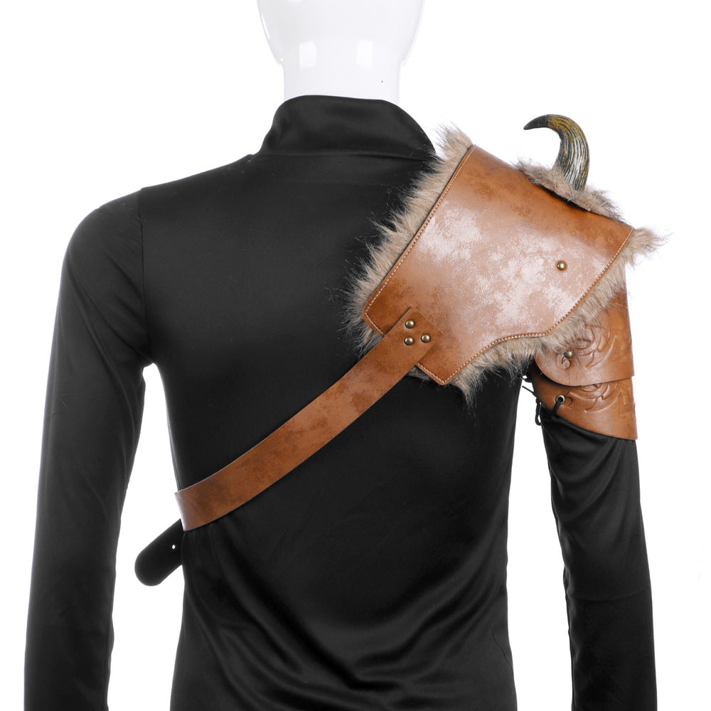 BDStyle Mens Horned Shoulder Armor Fetish Wear - - Cuffs And Restraints