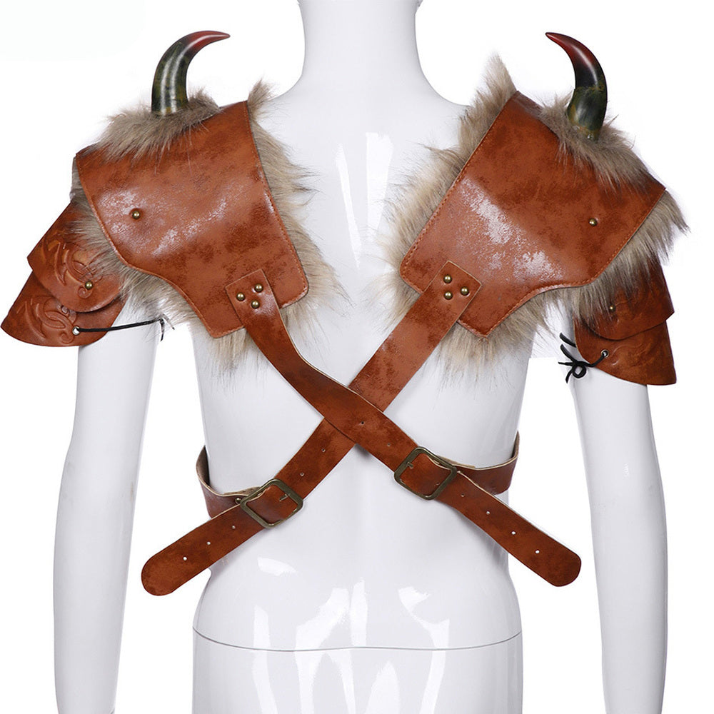 BDStyle Mens Horned Shoulder Armor Fetish Wear - - Cuffs And Restraints