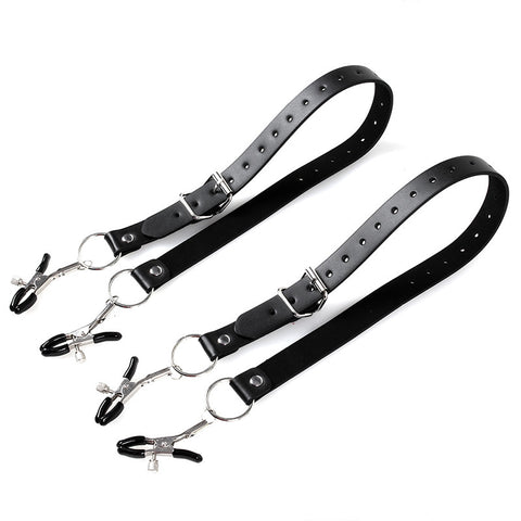 BDStyle Faux Leather Labia Clamp Belt - Pussy And Clit Toys