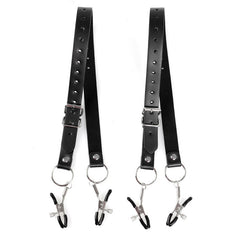 BDStyle Faux Leather Labia Clamp Belt - - Pussy And Clit Toys