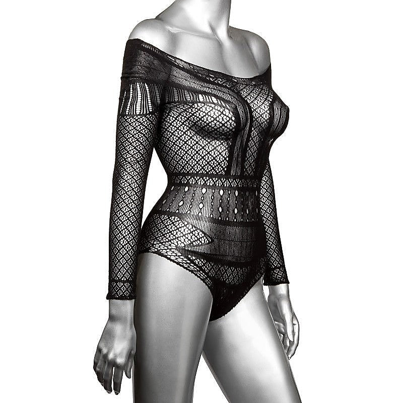 Scandal Plus Size Off the Shoulder Body Suit - Hosiery