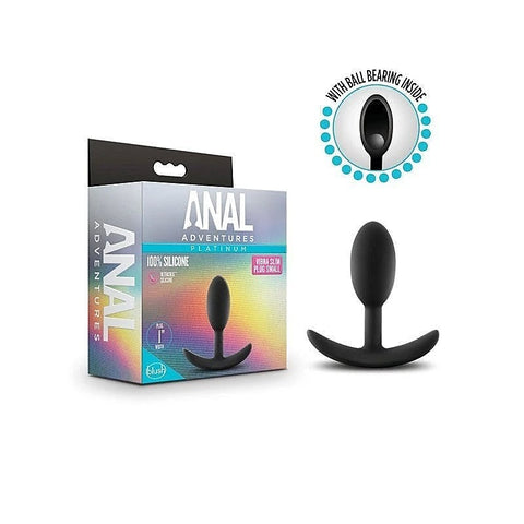 Anal Adventures Platinum Vibra Slim Plug by Blush Novelties - Butt Plugs