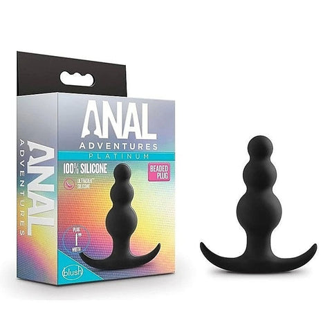 Anal Adventures Platinum Beaded Plug by Blush Novelties - Butt Plugs