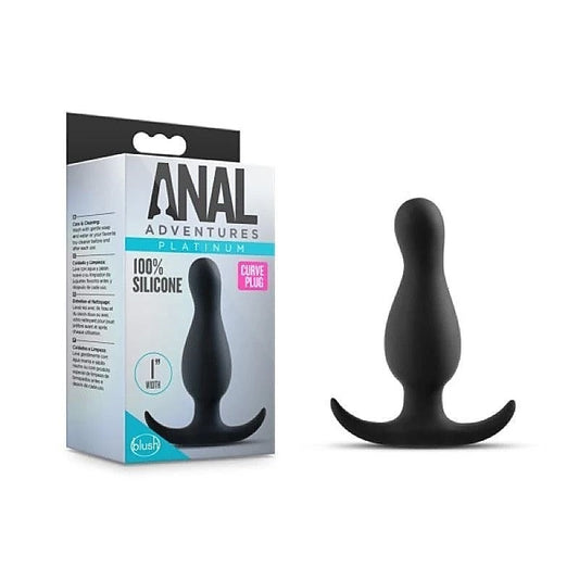 Anal Adventures Platinum Curve Butt Plug - Butt Plugs