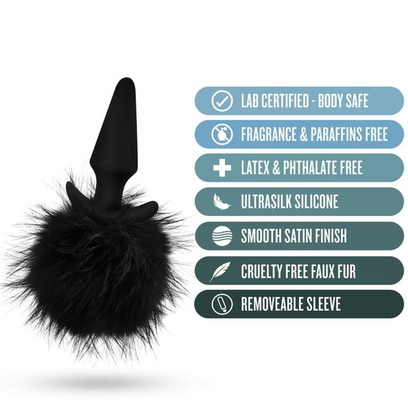 Anal Adventures Platinum Rabbit Tail Plug by Blush Novelties - Butt Plugs