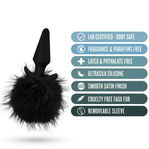 Anal Adventures Platinum Rabbit Tail Plug by Blush Novelties - Butt Plugs