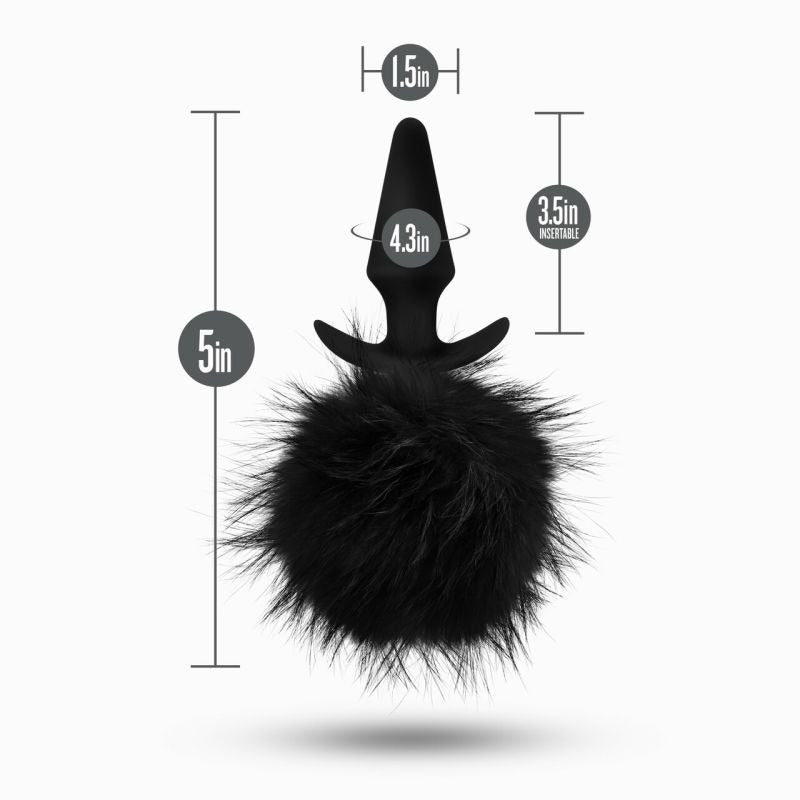 Anal Adventures Platinum Rabbit Tail Plug by Blush Novelties - Butt Plugs