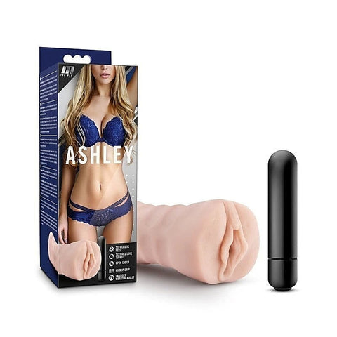 Lifelike Ribbed Vibrating Masturbator by Blush Novelties - Masturbators and Strokers