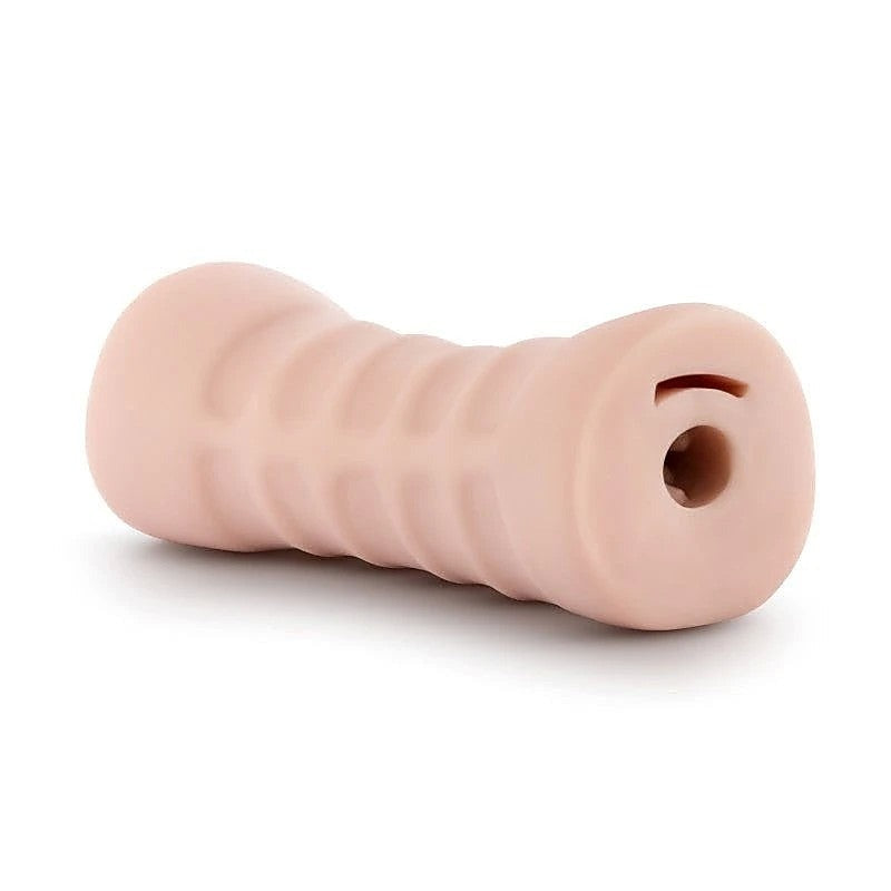 Lifelike Ribbed Vibrating Masturbator by Blush Novelties - Masturbators and Strokers