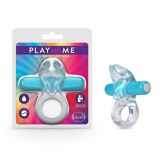 Play With Me Bull Vibrating C-Ring by Blush Novelties - Vibrating Cock Rings