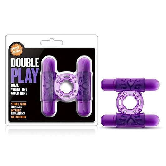 Play With Me Double Play by Blush Novelties - Vibrating Cock Rings