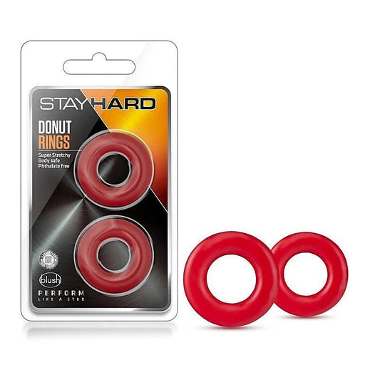 Stay Hard Donut Cock Rings by Blush Novelties - Cock Ring Sets