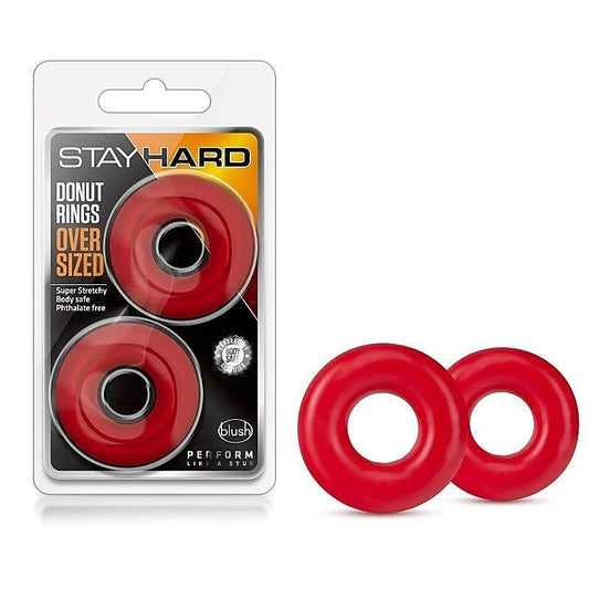 Stay Hard Donut Cock Rings Oversized by Blush Novelties - Cock Ring Sets