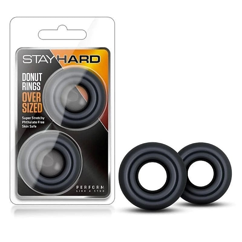 Stay Hard Donut Cock Rings Oversized by Blush Novelties - Cock Ring Sets
