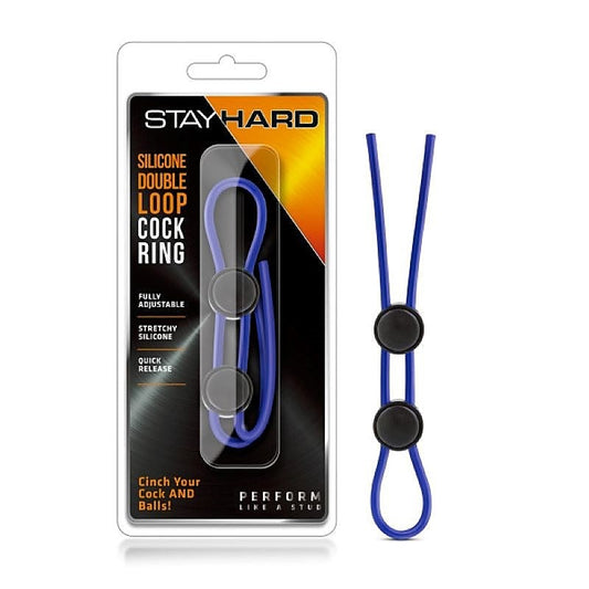 Stay Hard Adjustable Silicone Cock Ring by Blush Novelties - Stretchy Cock Rings