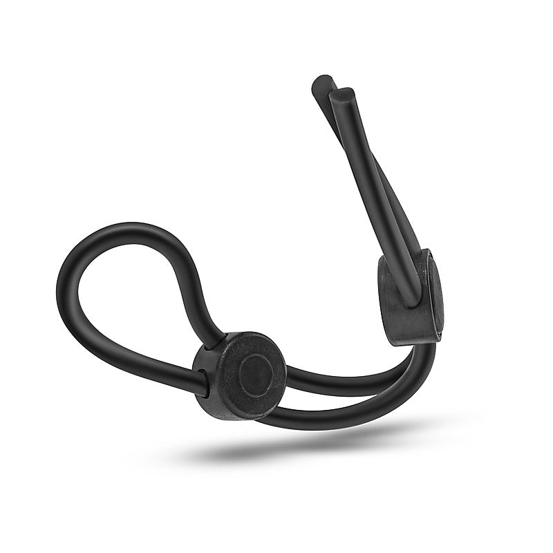 Stay Hard Silicone Double Loop Cock Ring Black - Stretchy Cock Rings
