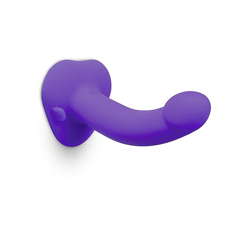Vibrating Curved Silicone Dildo Strap-On Kit by B-Vibe - Strap On Sextoys