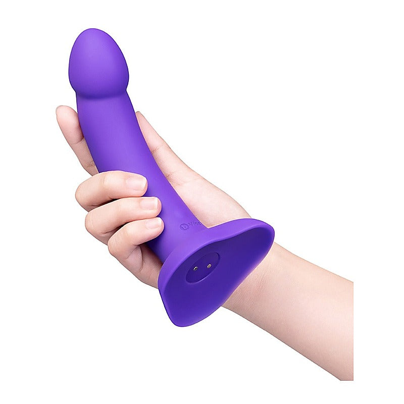 Vibrating Curved Silicone Dildo Strap-On Kit by B-Vibe - Strap On Sextoys