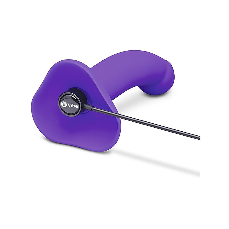 Vibrating Curved Silicone Dildo Strap-On Kit by B-Vibe - Strap On Sextoys