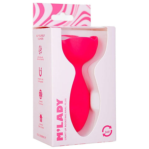 M-Lady Light Up Rotating Anal Plug by BMS Factory - Butt Plugs