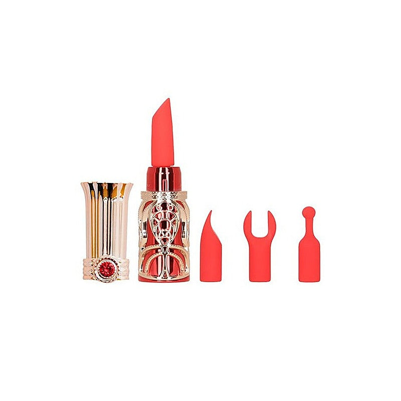 Ruby Kiss 4 In 1 Lipstick Vibrator by BMS Factory - Bullet Vibrators