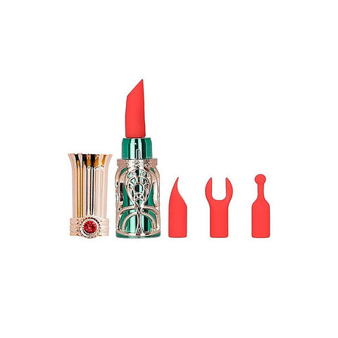 Emerald Kiss 4 In 1 Lipstick Vibrator by BMS Factory - Bullet Vibrators