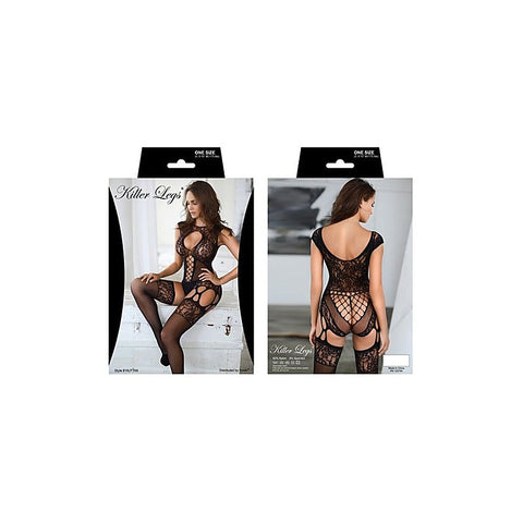 Clocking Out Faux Leather Zip Up Bodysuit by Yelete - Her Fetish