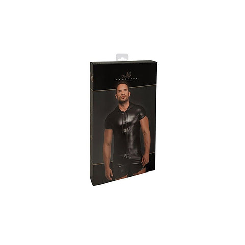 Vexen Hooded Powerwetlook T-Shirt by Noir Handmade - Mens Briefs And Boxers