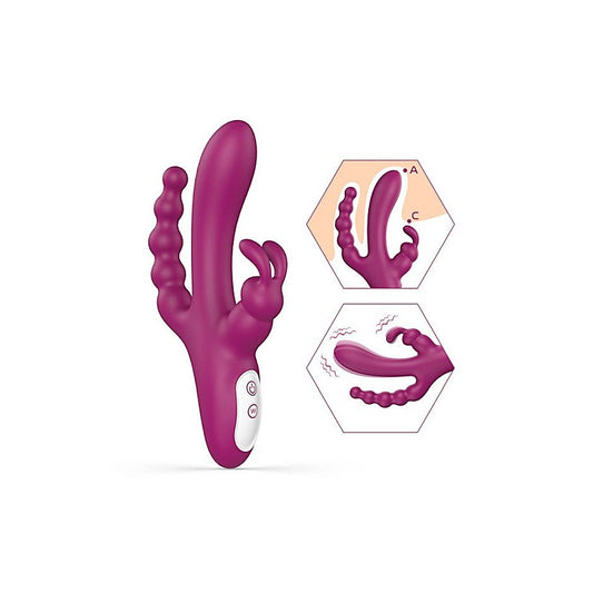 Joker Triple Ecstasy Couples Vibrator by S-Hande - Rabbit Vibrators