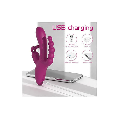 Joker Triple Ecstasy Couples Vibrator by S-Hande - Rabbit Vibrators