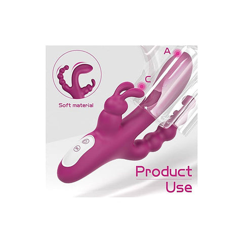 Joker Triple Ecstasy Couples Vibrator by S-Hande - Rabbit Vibrators