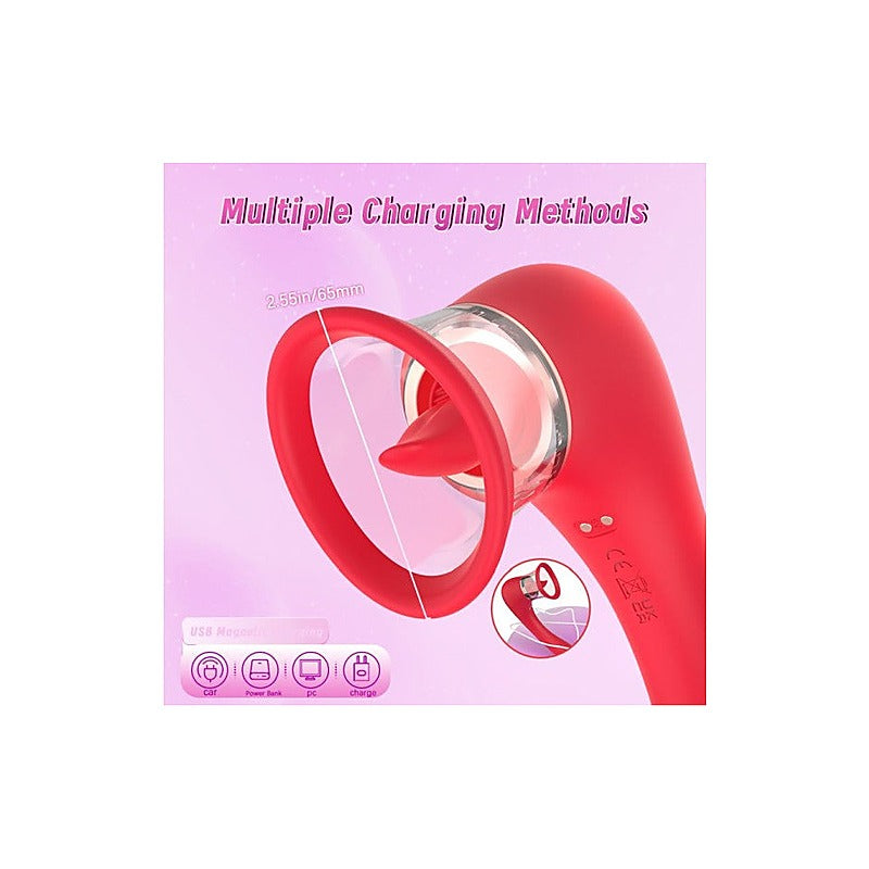 Trumpet 3-In-1 Sucking Licking Vibrating Stimulator - Clit Ticklers and Pulsators