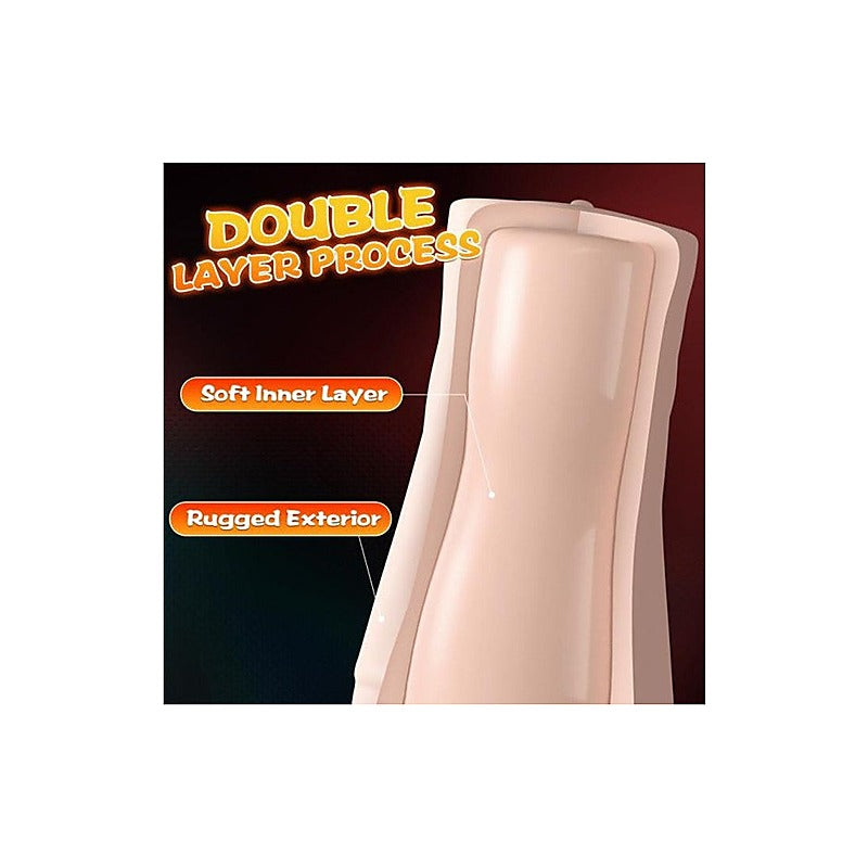 Penny Pussy Dual Layer Vibrating Male Masturbator by XISE - Masturbators and Strokers