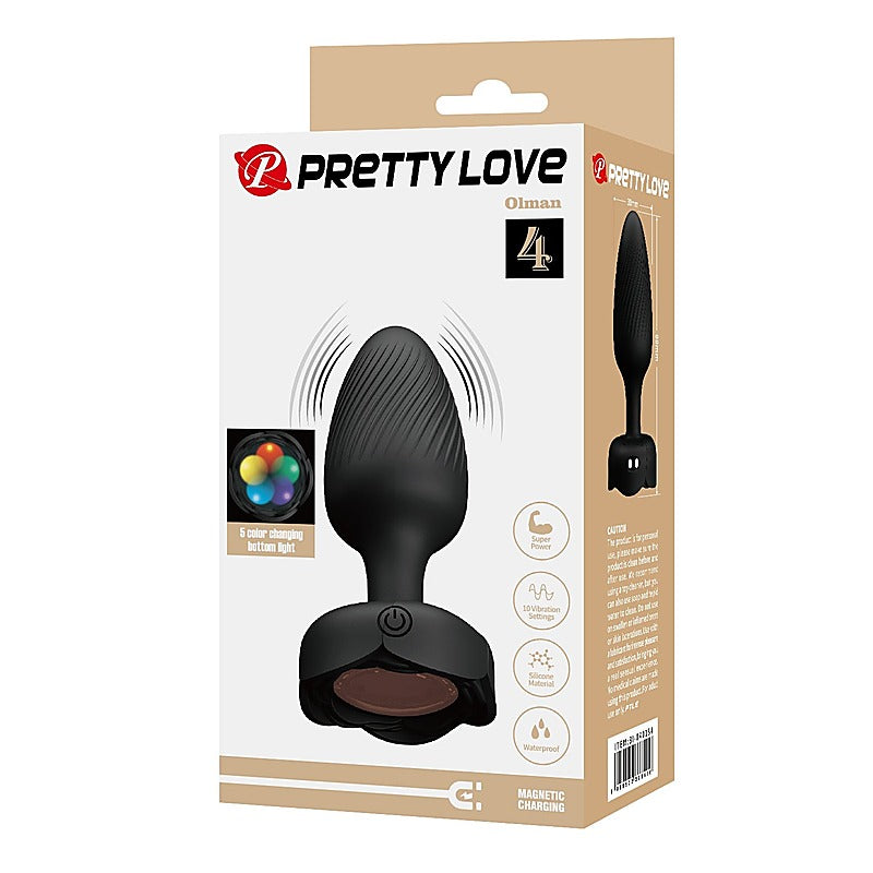 Baile Olman Light-Up Rechargeable Butt Play Plug - Butt Plugs