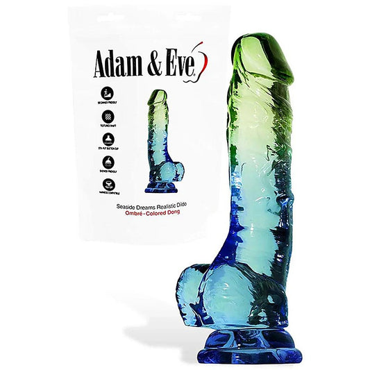 SENSUAL SEASIDE TPE Realistic Dildo by Adam & Eve - Realistic Dildos
