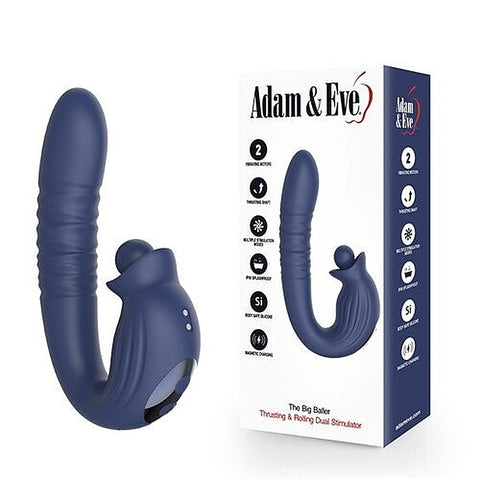 THE BIG BALLER Thrusting Rabbit Vibrator by Adam & Eve - Rabbit Vibrators