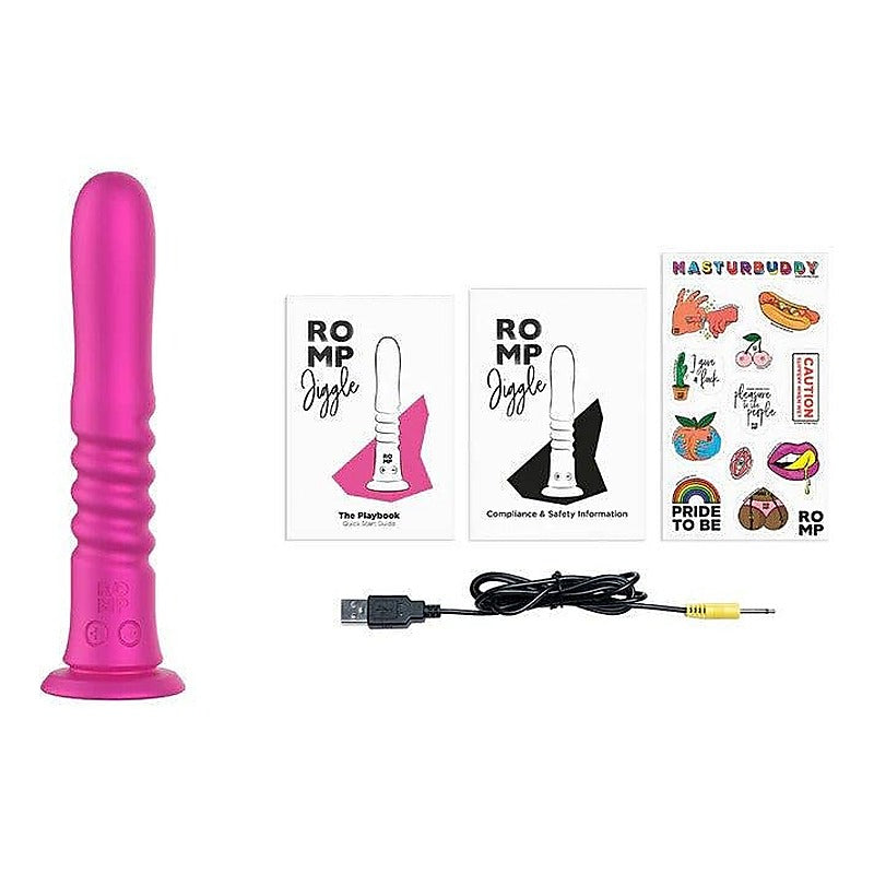 Romp Jiggle Silicone Thrusting Vibrator by Love Honey - G-Spot Vibrators