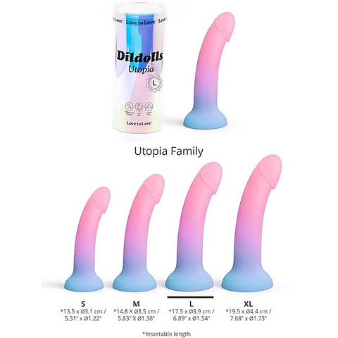 LOVE TO LOVE DILDOLLS Utopia Silicone Dildo - Realistic Dildos