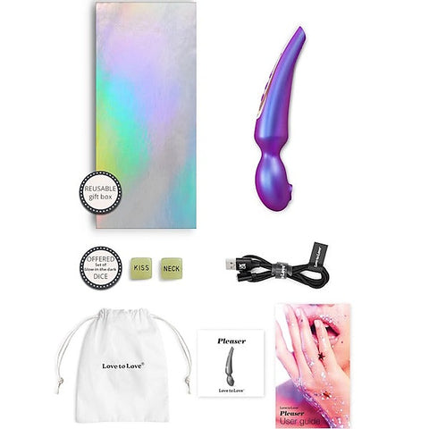 LOVE TO LOVE Pleaser Flapping Design Body Wand Purple - Body Wands