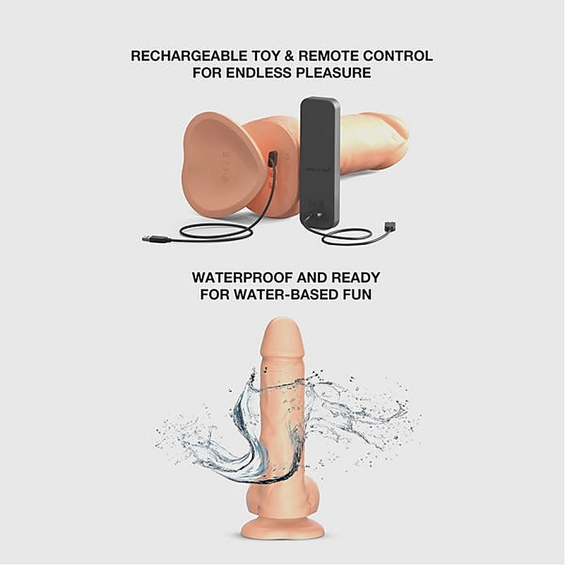 Rotating and Vibrating Realistic Dildo Large by Strap-On-Me - Vibrating Dildos
