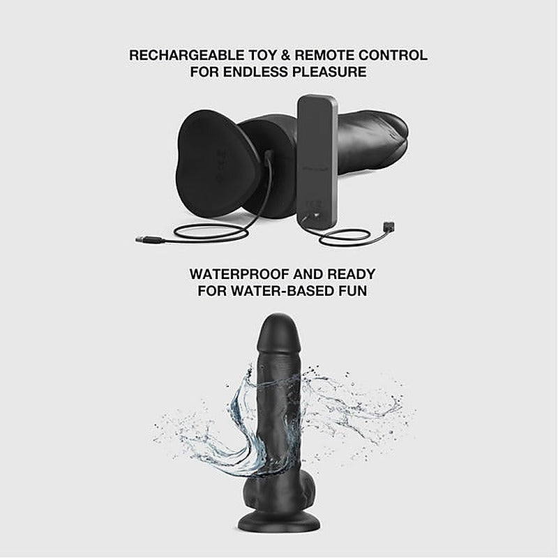 Rotating and Vibrating Realistic Dildo Large by Strap-On-Me - Vibrating Dildos
