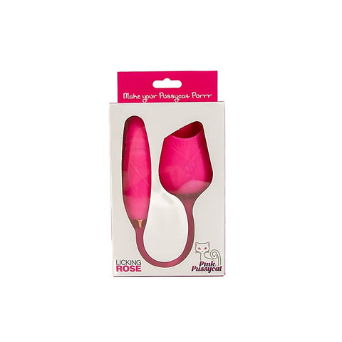 Cousins Group Pink Pussycat Licking Rose Clitoral Vibe - Clit Ticklers and Pulsators