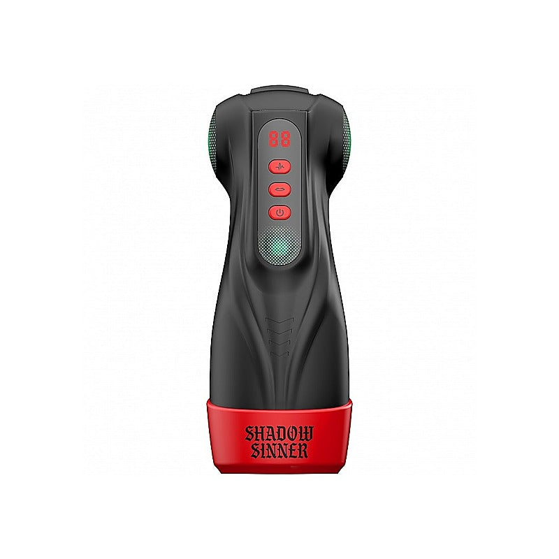 Raven Shadow Sinner Vibrating Masturbator by Shots Toys - Masturbators and Strokers