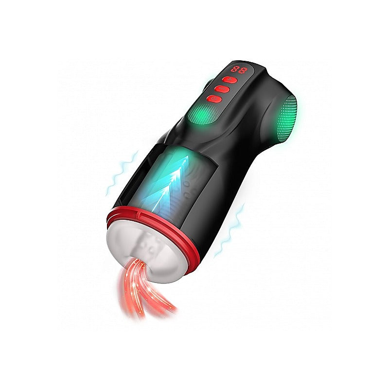 Raven Shadow Sinner Vibrating Masturbator by Shots Toys - Masturbators and Strokers