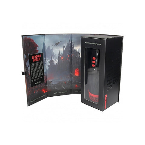 Raven Shadow Sinner Vibrating Masturbator by Shots Toys - Masturbators and Strokers