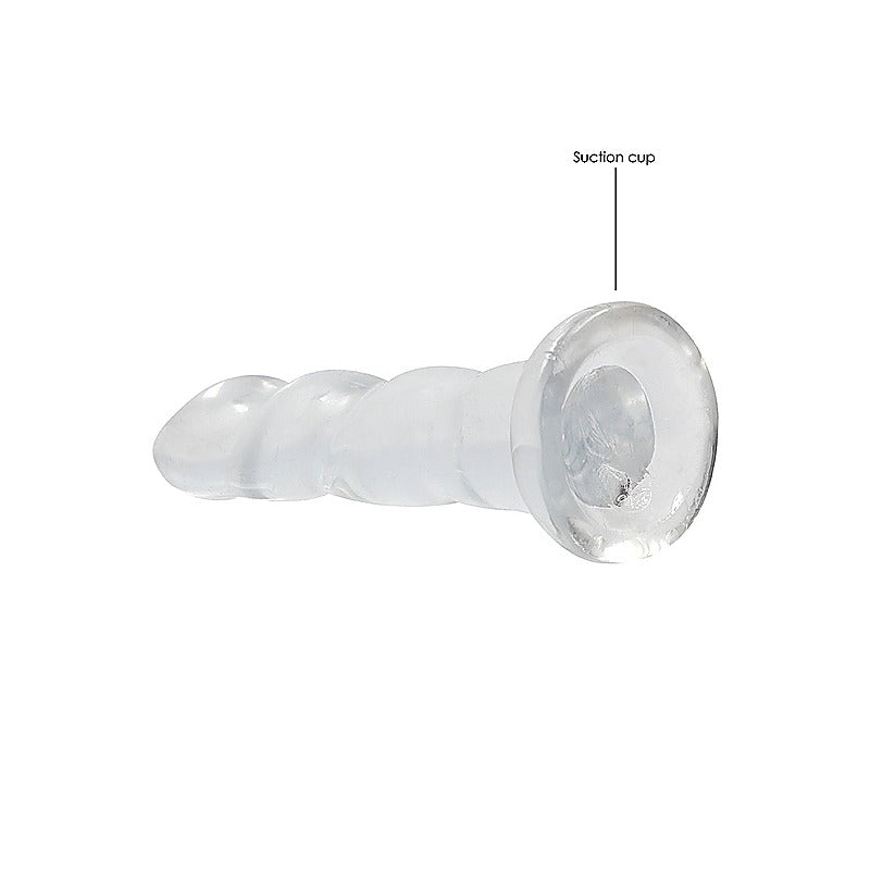 Realrock Crystal Clear Non Realistic Suction Cup Dildo 13cm - Non-Realistic Dildos