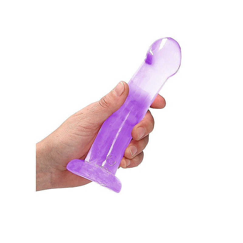 Realrock Crystal Clear Suction Cup Non Realistic Dildo - Non-Realistic Dildos